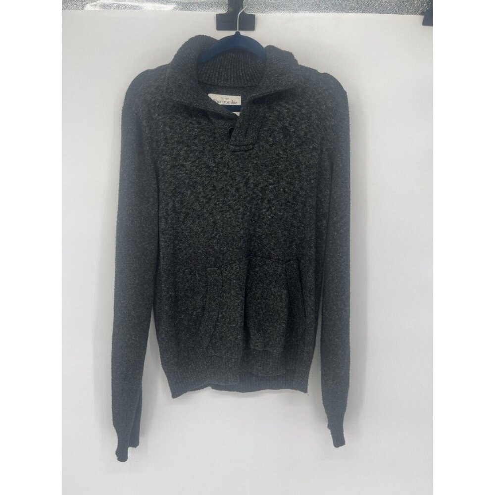 Abercrombie & Fitch New York Quarter‎ Button Up Pullover Sweater Size L